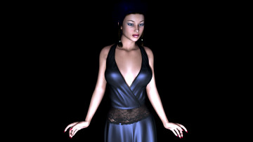 Картинка raven 3д+графика люди+ people взгляд девушка