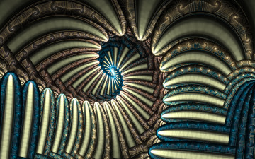 Картинка 3д+графика фракталы+ fractal цвета фон узор