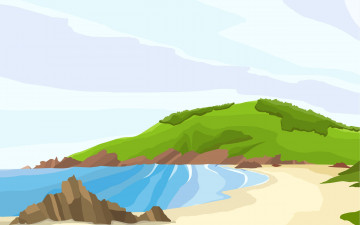 Картинка векторная+графика природа холм