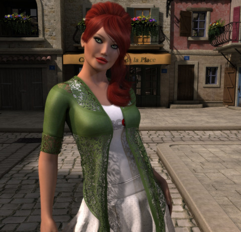 Обои картинки фото 3д графика, люди , people, взгляд, девушка