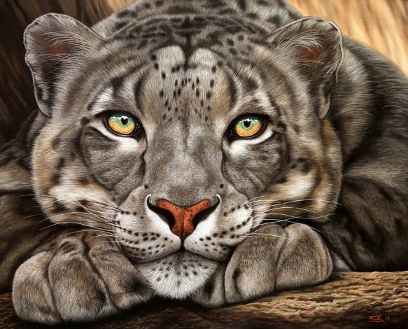 Обои картинки фото рисованные, животные, барс