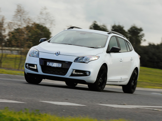 Обои картинки фото автомобили, renault, au-spec, gt, 220, estate, mеgane, светлый, 2013г