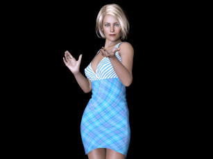 Картинка 3д+графика люди+ people фон взгляд девушка блондинка