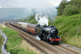 Картинка техника паровозы железная дорога рельсы паровоз