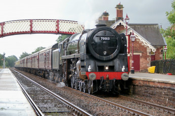 Картинка техника паровозы рельсы дорога железная паровоз