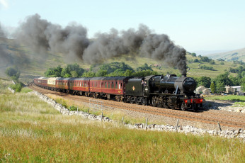 Картинка техника паровозы рельсы дорога железная паровоз