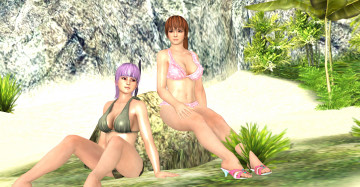 Картинка 3д+графика аниме+ anime пляж фон взгляд девушки