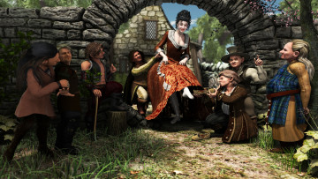 Картинка 3д+графика фантазия+ fantasy троли фон взгляд девушка