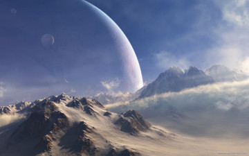 Картинка 3д+графика атмосфера настроение+ atmosphere+ +mood+ поверхность галактика вселенная звезды планеты