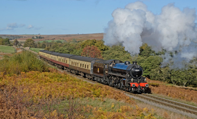 Обои картинки фото техника, паровозы, паровоз, рельсы, дорога, железная