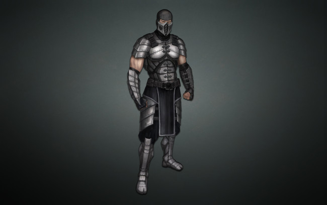 Обои картинки фото видео игры, mortal kombat, костюм, смоук, smoke, ниндзя, темный, фон