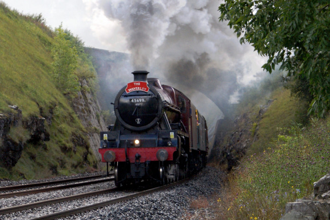 Обои картинки фото техника, паровозы, дорога, железная, паровоз, рельсы