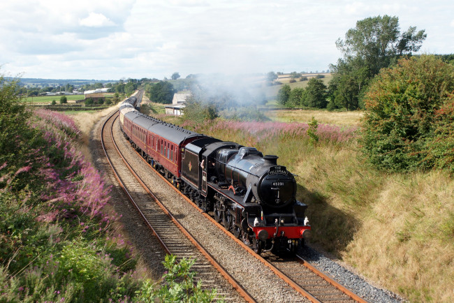 Обои картинки фото техника, паровозы, паровоз, рельсы, дорога, железная