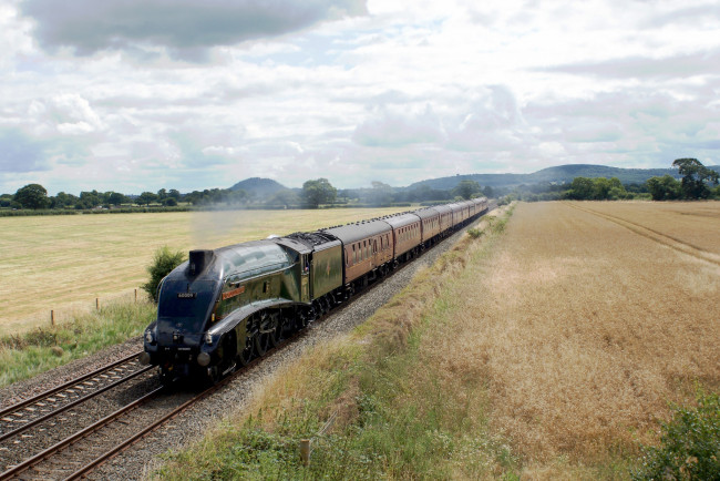 Обои картинки фото техника, паровозы, паровоз, рельсы, дорога, железная