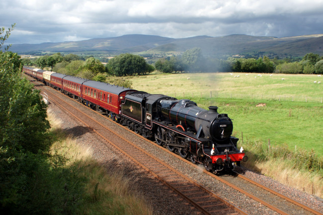 Обои картинки фото техника, паровозы, железная, рельсы, паровоз, дорога