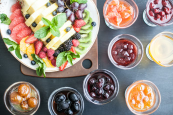 Картинка еда фрукты +ягоды цитрусы яблоко апельсин киви