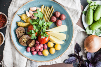 Картинка еда овощи лук чеснок кукуруза баклажаны перец капуста