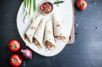 Картинка еда салаты +закуски лаваш начинка помидор закуска