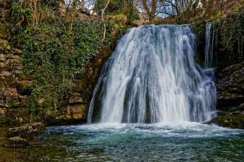 Картинка природа водопады водопад река лес