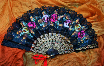 Картинка разное украшения +аксессуары +веера расписной веер кружевной