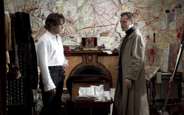 Картинка кино+фильмы sherlock+holmes +a+game+of+shadows john watson jude law sherlock holmes robert downey
