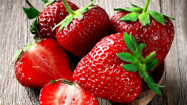 Обои картинки фото еда, клубника,  земляника, макро, ягоды