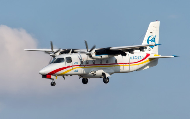 Обои картинки фото avic y-12f harbin aircraft industry, авиация, пассажирские самолёты, полет, самолет