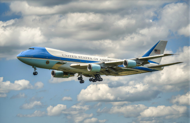 Обои картинки фото air force one, авиация, пассажирские самолёты, авиалайнер