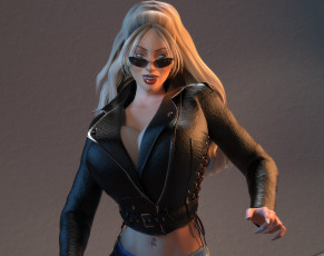 Картинка 3д+графика люди+ people девушка взгляд фон