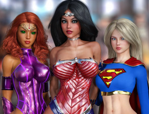 Картинка 3д+графика фантазия+ fantasy девушки взгляд фон