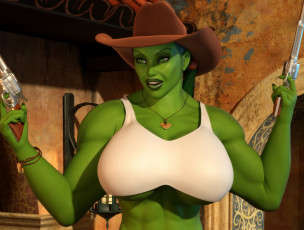 Картинка 3д+графика существа+ creatures взгляд девушка фон