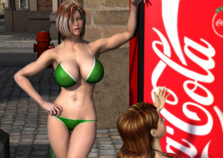 Картинка 3д+графика люди+ people взгляд девушка фон