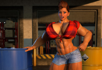 Картинка 3д+графика люди+ people взгляд фон девушка