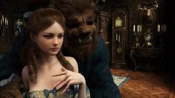 Картинка 3д+графика фантазия+ fantasy девушка взгляд фон