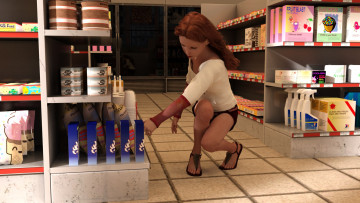 Картинка 3д+графика люди+ people фон девушка взгляд