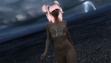 Картинка 3д+графика люди+ people фон взгляд девушка