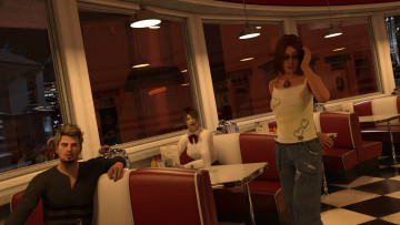 Картинка 3д+графика люди+ people фон взгляд девушки