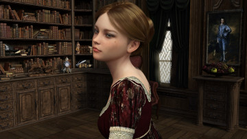 Картинка 3д+графика люди+ people взгляд девушка фон