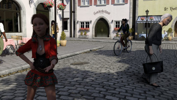 Картинка 3д+графика люди+ people взгляд девушка фон