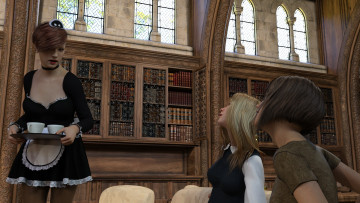 Картинка 3д+графика люди+ people взгляд фон девушки