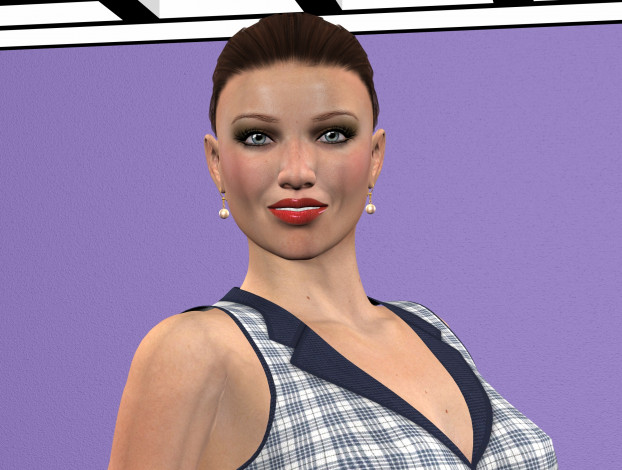 Обои картинки фото 3д графика, портрет , portraits, взгляд, фон, девушка