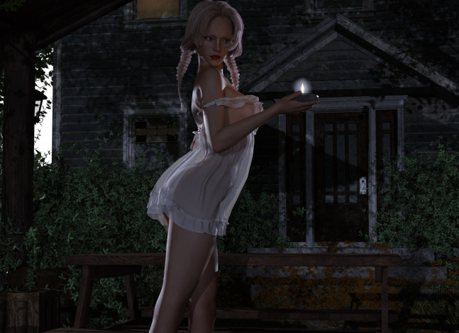 Обои картинки фото 3д графика, люди , people, фон, взгляд, девушка