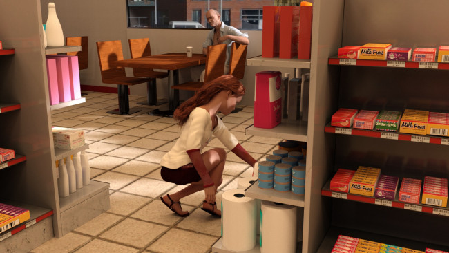 Обои картинки фото 3д графика, люди , people, фон, взгляд, девушка