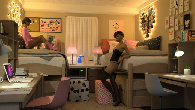 Обои картинки фото 3д графика, люди , people, взгляд, девушки, фон