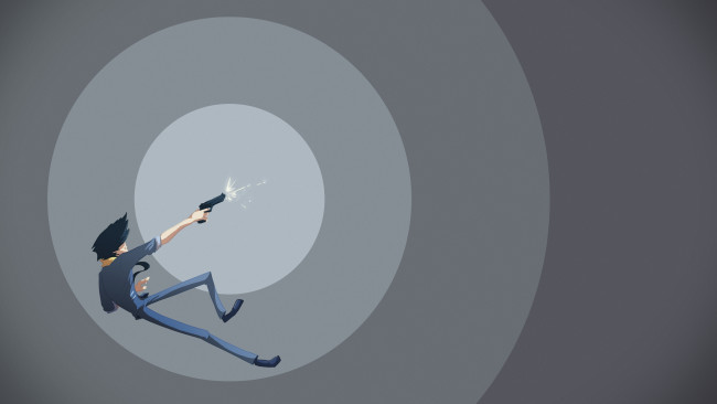 Обои картинки фото аниме, cowboy bebop, оружие, spiegel, пистолет, spike