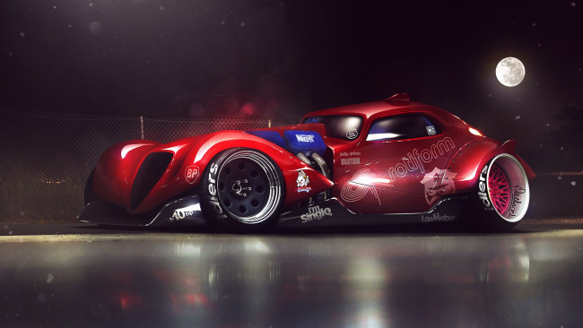 Обои картинки фото автомобили, виртуальный тюнинг, bugatti, atlantic