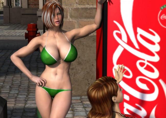 Обои картинки фото 3д графика, люди , people, взгляд, девушка, фон