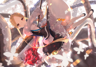 Картинка аниме fate stay+night +grand+order +apocrypha взгляд девушка фон