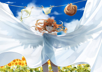 Картинка аниме unknown +другое+ фон взгляд девушка