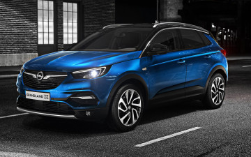 Картинка 2019+opel+grandland+x автомобили opel grandland x немецкие кроссовер новинки авто синий 2019 вид спереди внешность компактный